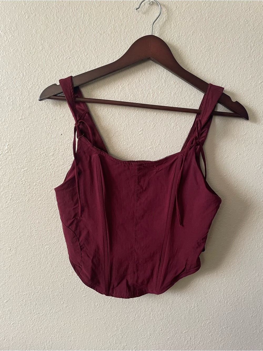 Burgundy corset top